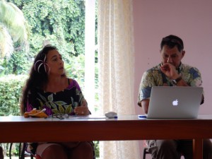 Josiane Teamotuaitau et Paul Niva lors de la restitution@scp