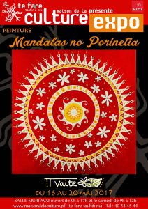 Affiche Expo tevaite1-tableau rouge fond noir