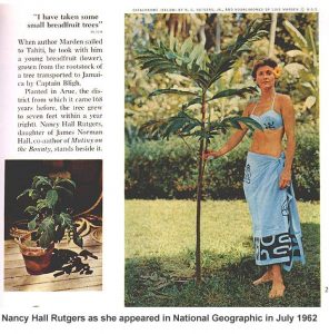 Article paru dans le National Geographic avec Nancy et le uru historique