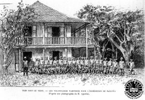 3Fi-011-z3-Volontaires tahitiens pour l'expédition de raiatea d'après une photo de M. AGOSTINI 1843 ou 1846