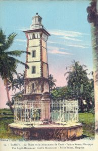 2 Fi4-37-74  TAHITI - Le Phare et le Monument de Cook - Pointe Vénus, Haapape