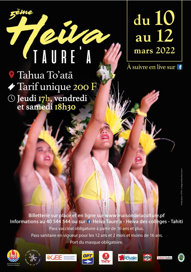 Heiva Taure'a 2022 - Affiche web