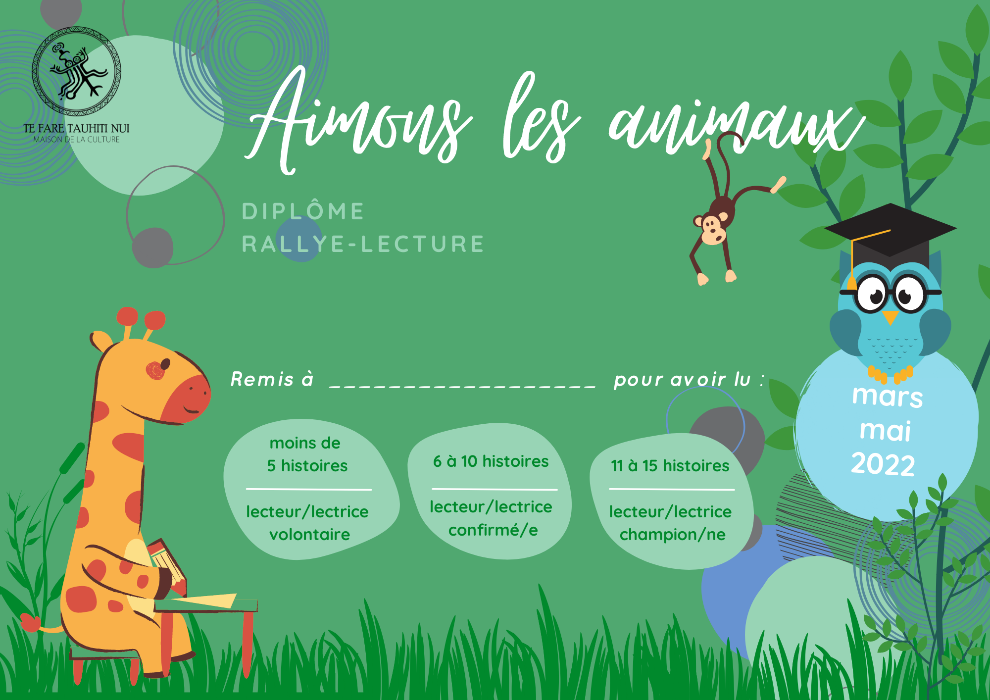 Diplôme - Rallye lecture ©TFTN